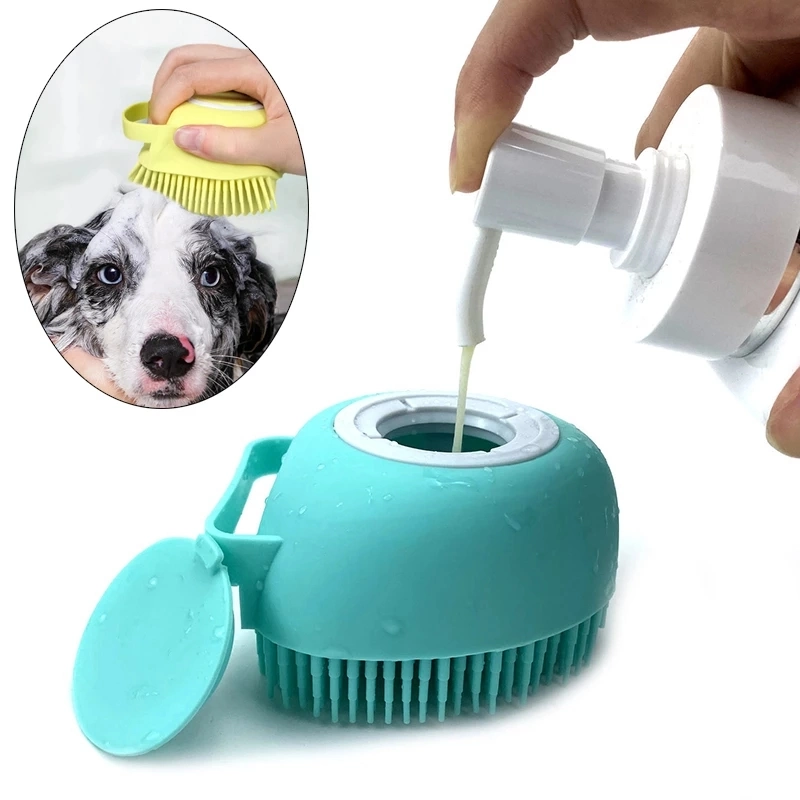 Dog Cat Pet Shower Gloves Grooming Tool Bath Massage Brush