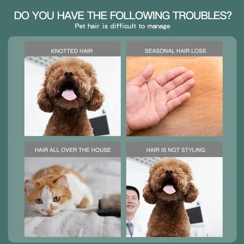 Double Sided Dog Massage Hair Brush Cat Pet Pin Grooming Brush