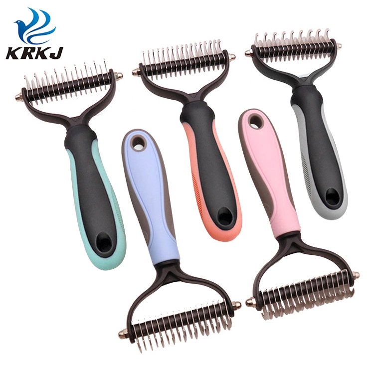 Tc4007 Double Sided Open Knot Remove Floating Hair Pet Flea Comb