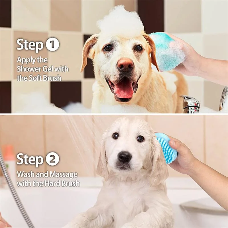 Cat and Dog Shower Brush Silicone Cleaning Hair Pet Bath Brush