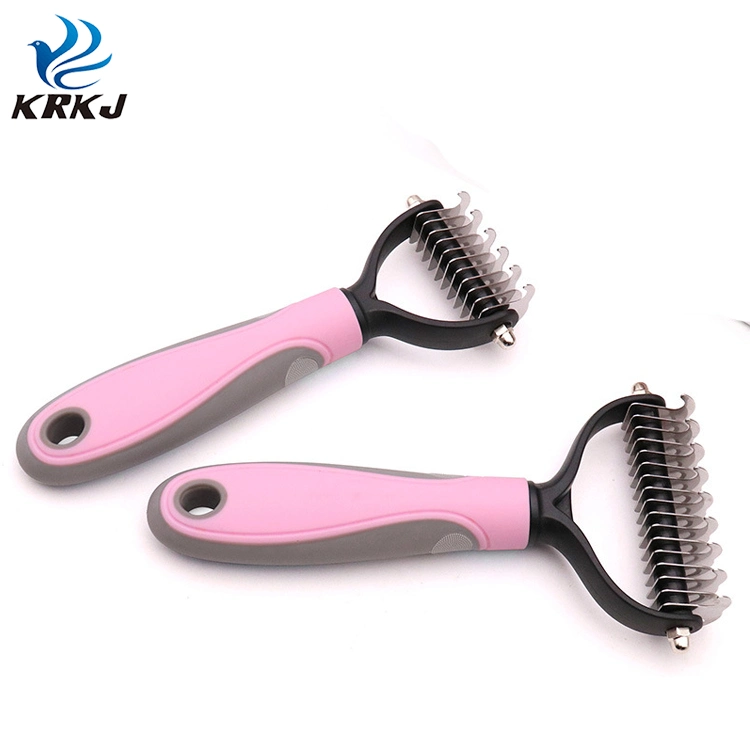 Tc4007 Double Sided Open Knot Remove Floating Hair Pet Flea Comb
