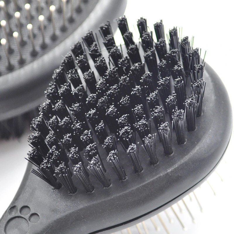 High Quality Durable Stainless Double Sided Clean Grooming Tools Pet Dog Cat Bristle Pin Brush