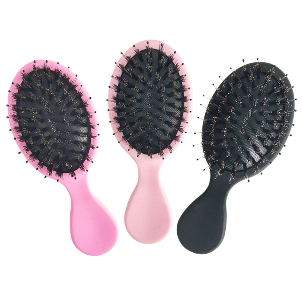 Rubber Finish Soft Touch Bristle&Nylon Pins Kids Hair Brush