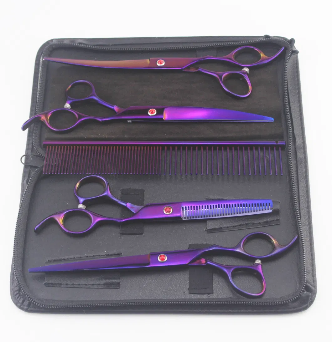 Quality Color Painting Ss Pet Baber Grooming Professional Dog Scissors
