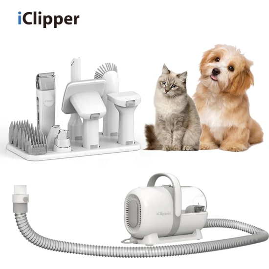 Iclipper Lm1 Basic Customization Pet Grooming Vacuum with Clippers Trimmers Deshed Brush Dog Cat Hair Remover Tools Kit