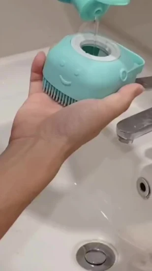 Pet Bath Brushes Massage Shampoo Dispenser Comb Dog Grooming Silicone Shower Washer Portable Cat Washing Massage Brush