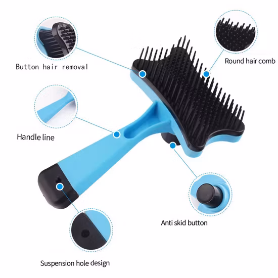 Pet Grooming Tool Dog Cat Long Self Cleaning Soft Slicker Hair Brush