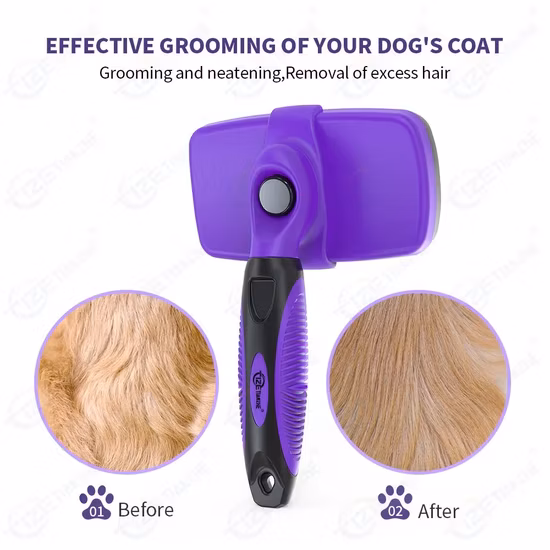 Pet Grooming Dog Brush Self Cleaning Cat Slicker Brush Remove Dog Hairs Pet Comb