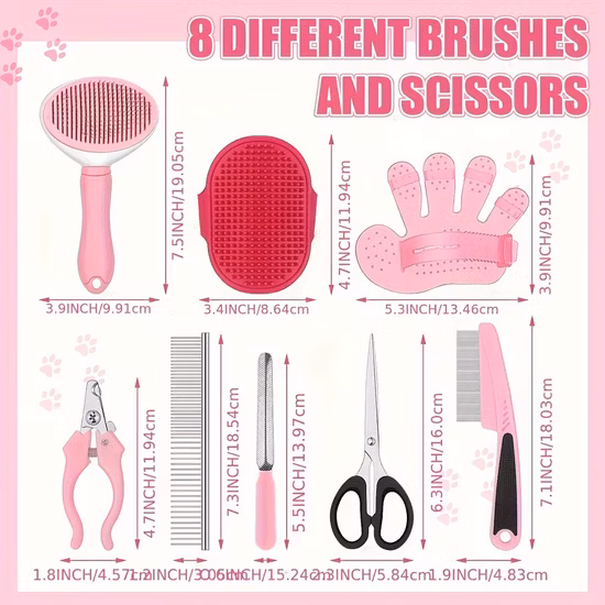 Dogs Cats Brushes Combs Pet Supplies Self Cleaning Slicker Brush Suitable for All Haired Lengths