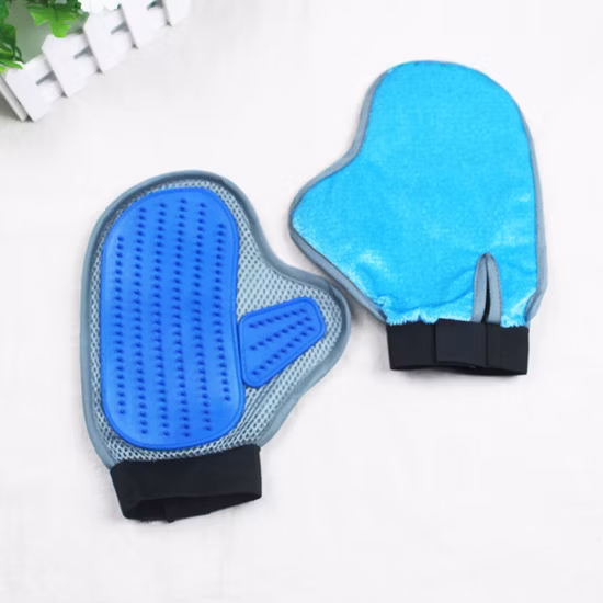 Cat Pet Cleaning and Fur Grooming Gloves Silicone Dog Bath Massage Brush